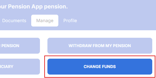 Account - Manage - Change Funds Button