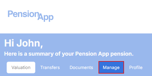 Account - Manage Tab